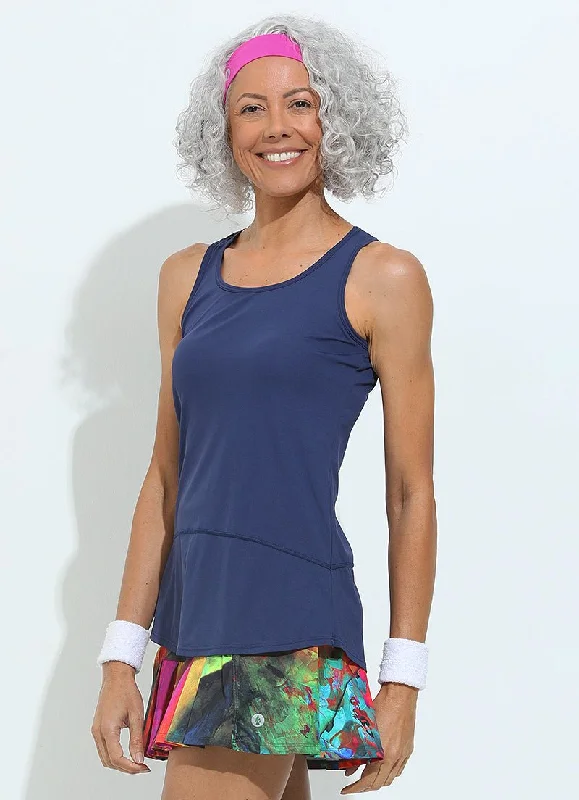 Day Glow Tank (Navy) glitter tank top
