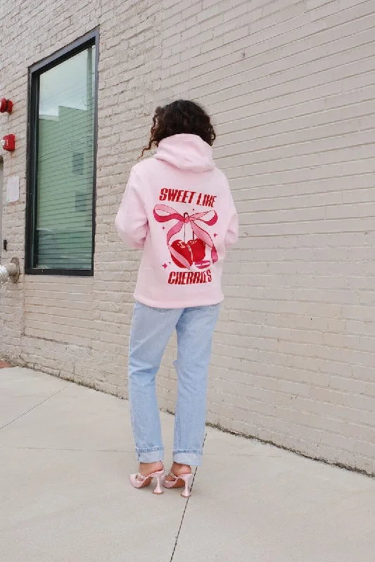 Sweet like Cherries Graphic Hoodie Hoodie with Fur Luxurious Winter