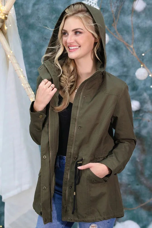 Relax With Me Olive Utility Jacket (Size Small) Jersey Jacket Tulle Jacket Batik Jacket