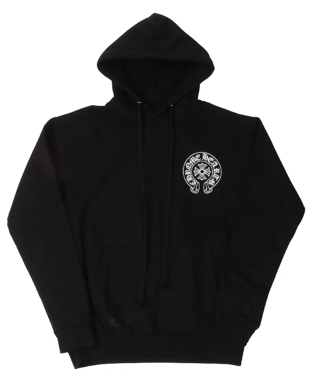 New York Horseshoe Logo Hoodie Hoodie with Set-In Sleeves Structured Classic