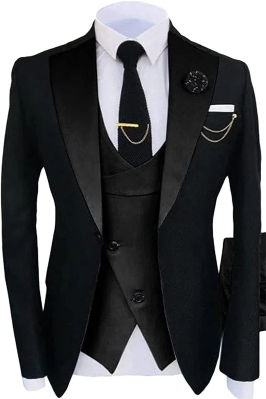 Black Shawl Lapel Three Pieces Prom Suitsfor Men Slim Fit Groomsmen Tuxedos Stylish Oversized Wool Shawl Black Shawl Lapel Three Pieces Prom Suitsfor Men Slim Fit Groomsmen Tuxedos Stylish Oversized Wool Shawl
