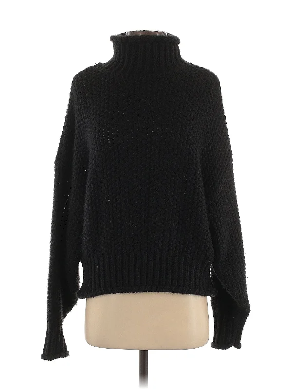 Turtleneck Sweater Chenille Blend Fleece Blend Nylon Blend