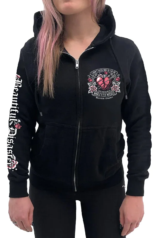 Don't Fix Me Hoodie Hoodie with Longline Fit Extended Stylish