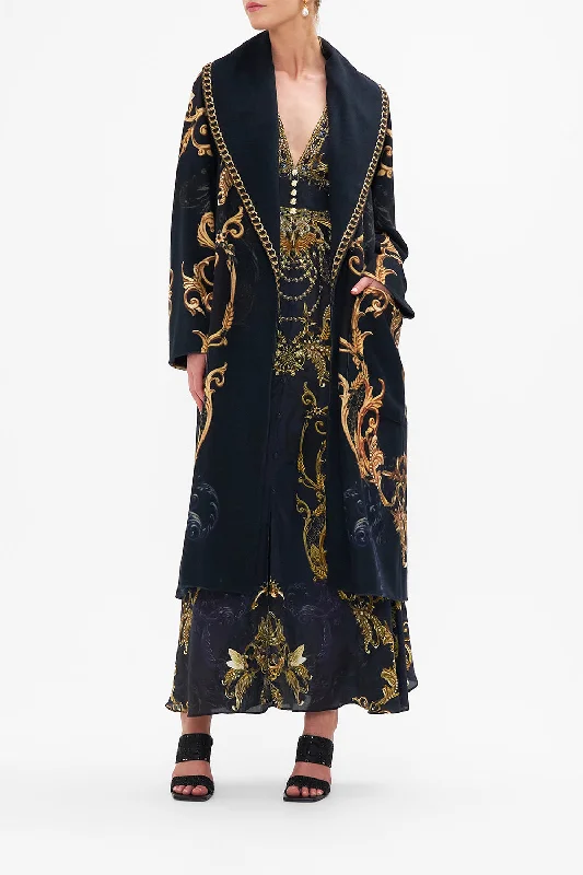 SHAWL COLLAR COAT MOONLIGHT MELODIES Cozy Knit Shawl Cape
