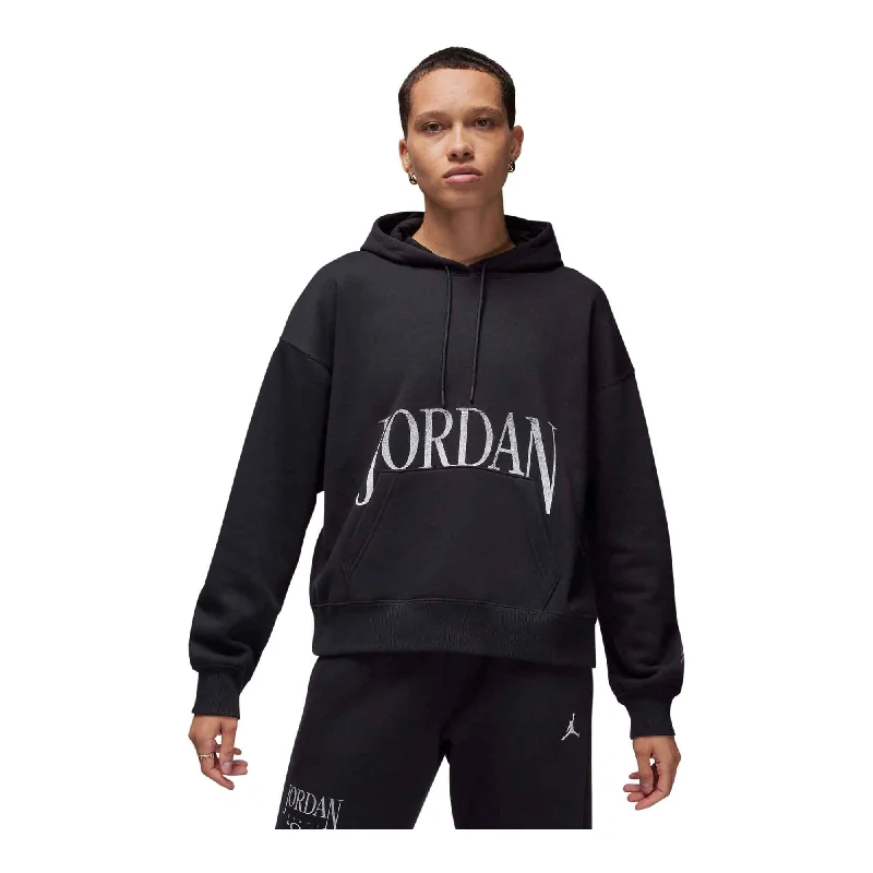 Jordan Brooklyn Fleece Women's Pullover Hoodie Hoodie with Hem Raw Edge Edgy Unfinished