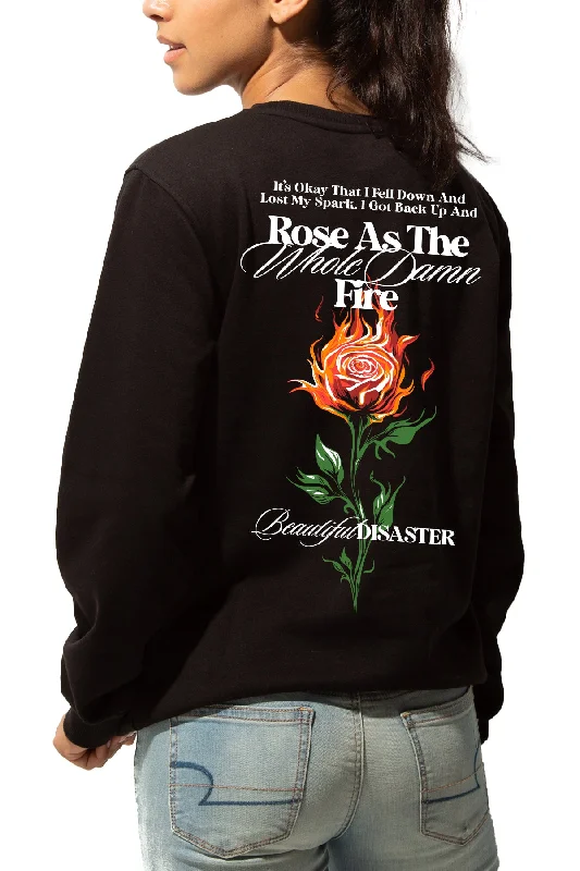 Rise Crewneck Sweatshirt Hoodie with Crew Neck Simple Timeless