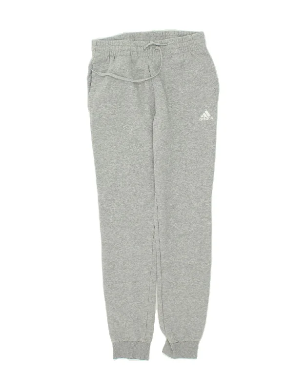 ADIDAS Womens Graphic Tracksuit Trousers Joggers UK 8/10 Small  Grey Trousers Fall Fleece