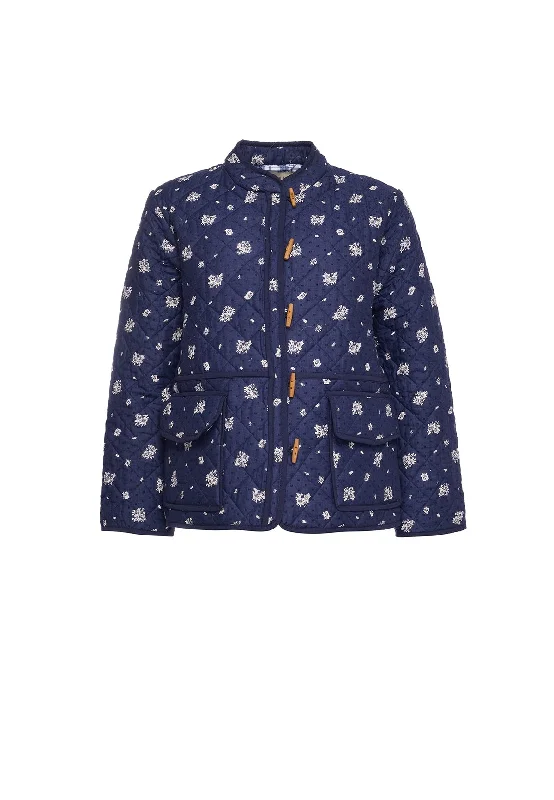 ADRIANE QUILTED JACKET Satin Jacket Silk Jacket Chiffon Jacket