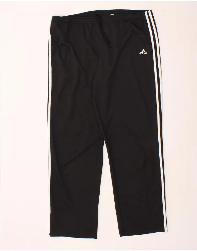 ADIDAS Womens Tracksuit Trousers UK 18 XL Black Polyester Trousers Chinos Classic