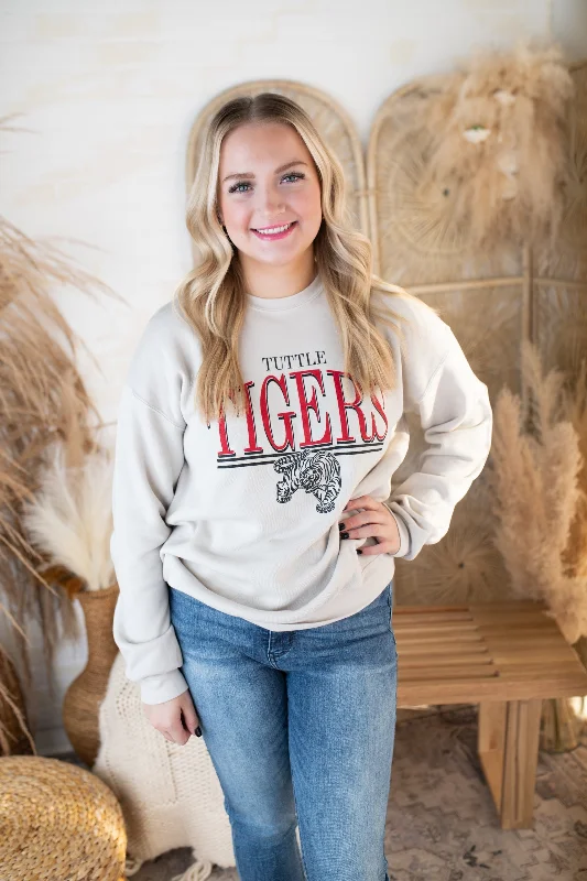 Tuttle Tigers Mascot Sweatshirt Hoodie with Slim Fit Tailored Modern