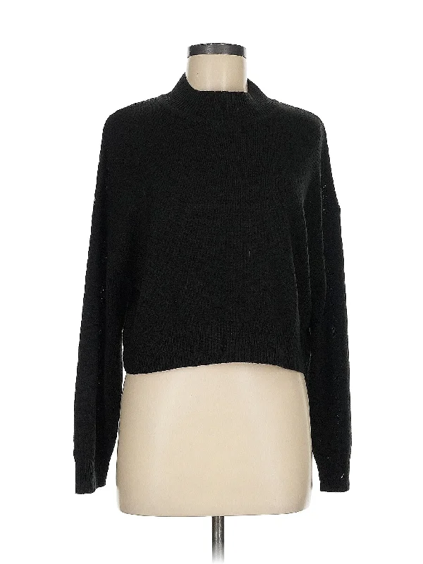 Turtleneck Sweater Print Jacquard Patchwork