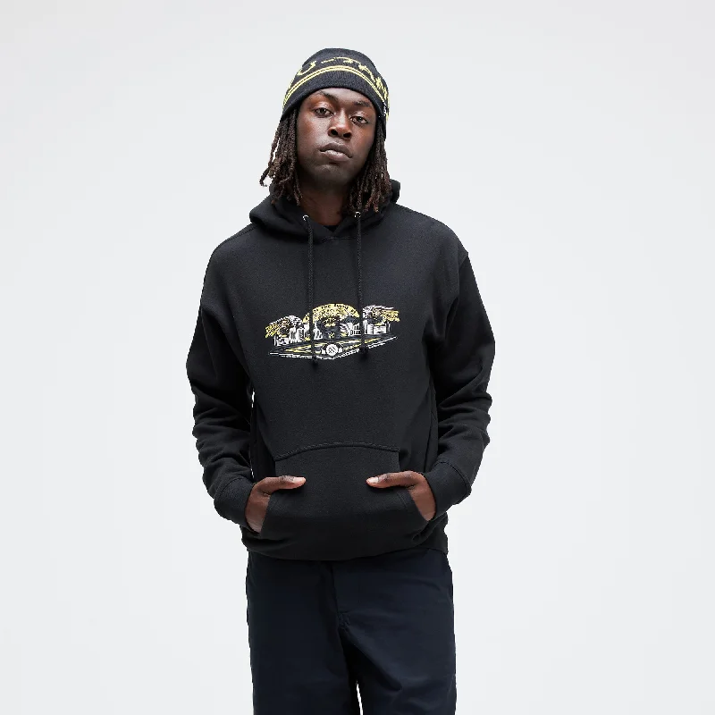 PANTHER HOODIE Hoodie with Exposed Zipper Edgy Industrial