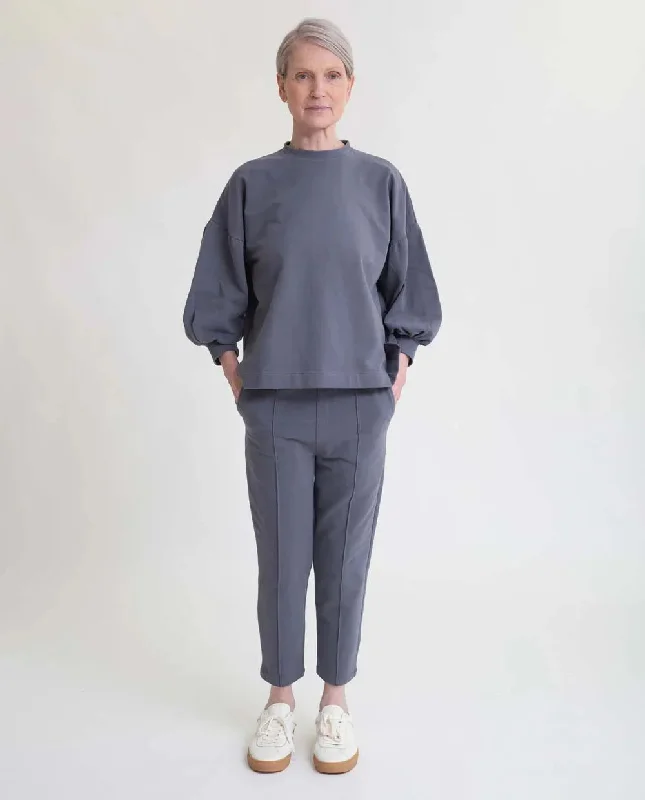 George Organic Cotton Trousers - Pewter Trousers luxurious high-end