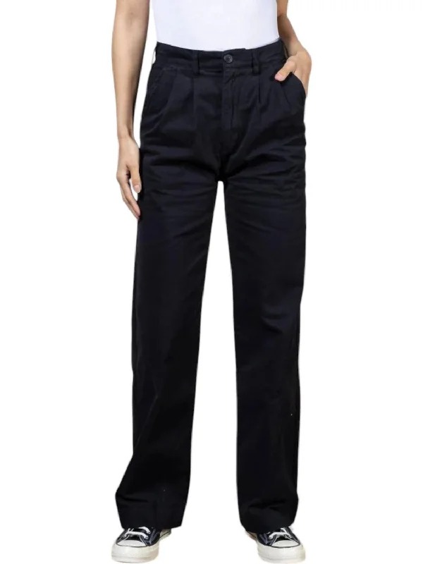 Ellery High Rise Wide Leg Trouser In Black Cropped Trousers Casual Linen