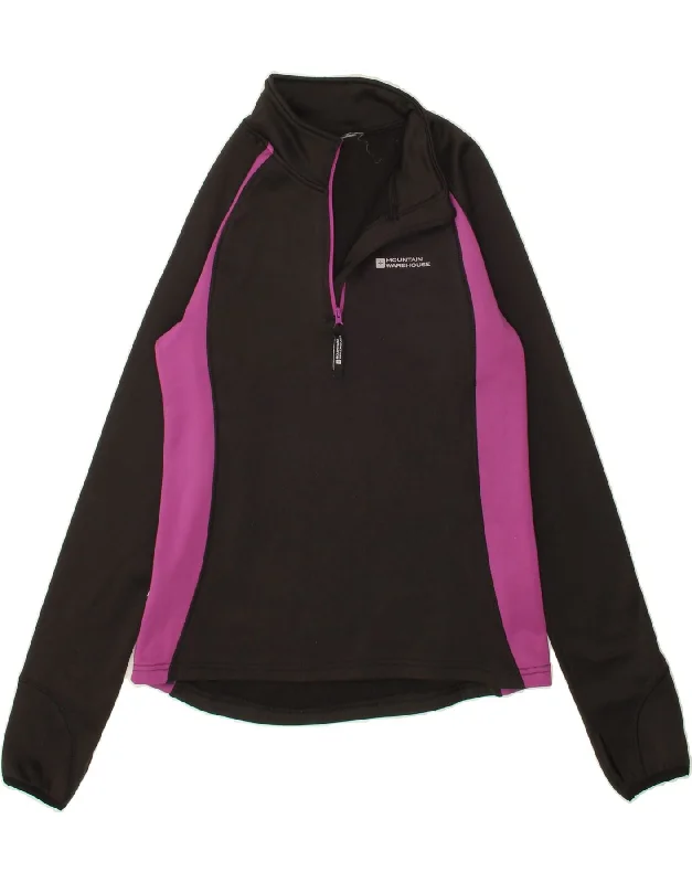 MOUNTAIN WAREHOUSE Womens Pullover Tracksuit Top UK 12 Medium Black Long Sleeve Pullover