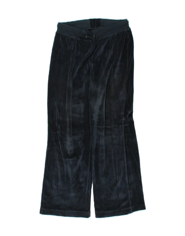 CHAMPION Womens Velour Tracksuit Trousers UK 14 Medium  Navy Blue Trousers Mesh Breathable