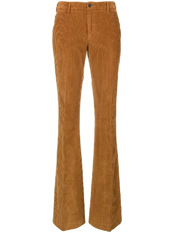 corduroy flared trousers Trousers fashionable chic