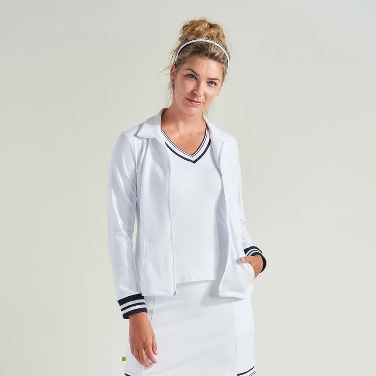 Women's L'Oeuf Poché Baseline Rib Tennis Jacket Insulated Jacket Fitted Jacket Loose Jacket