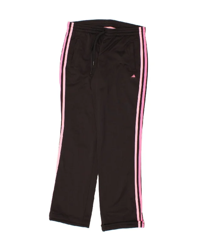 ADIDAS Womens Tracksuit Trousers UK 8/10 Small  Black Polyester Trousers Palazzo Wide Leg