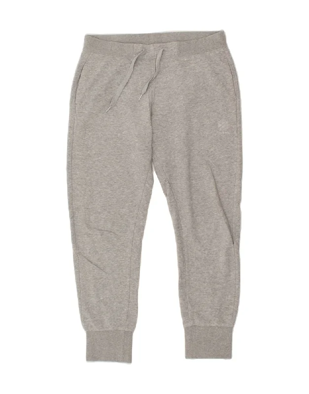 REEBOK Womens Tracksuit Trousers Joggers UK 12/14 Medium  Grey Trousers sophisticated sleek