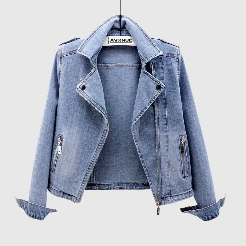 Malin Tassou Chic Denim Jacket Faux Fur Jacket Real Fur Jacket Shearling Jacket