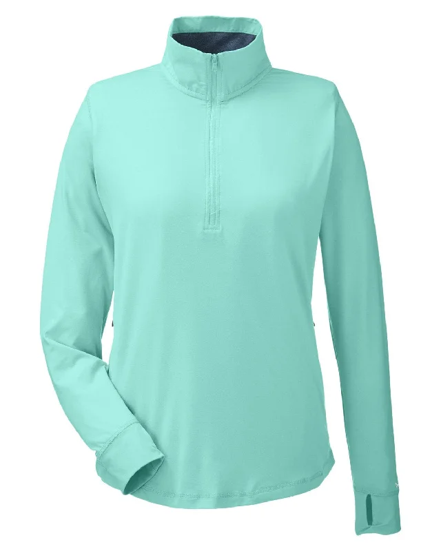 Nautica - Women's Saltwater Quarter-Zip Pullover Boxy Neck Sweater