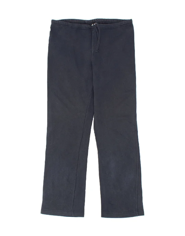 LOTTO Womens Tracksuit Trousers EU 44 XL Navy Blue Cotton Trousers stylish elegant