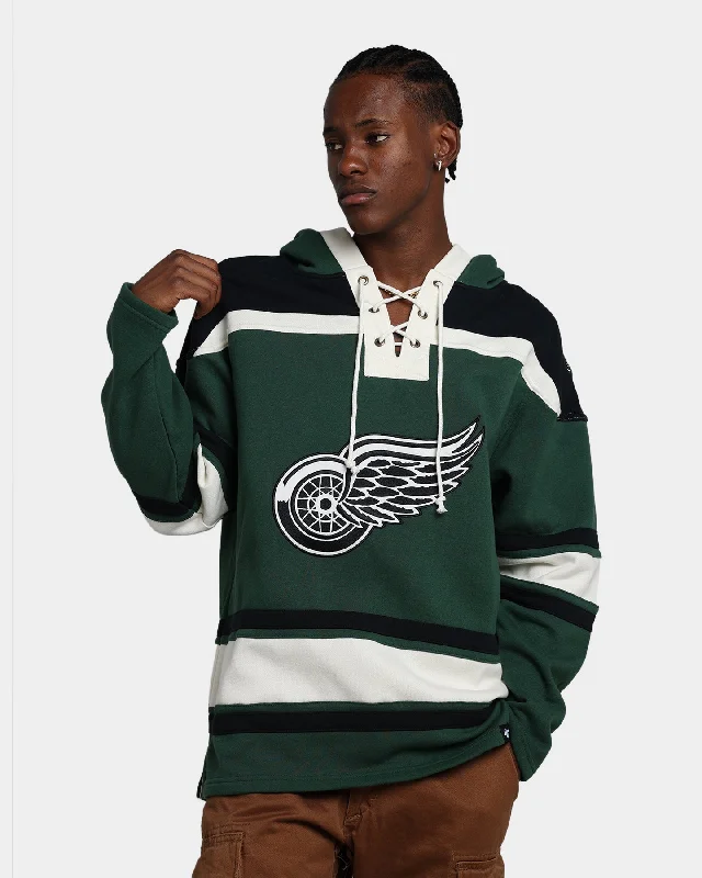 47 Brand Detroit Red Wings Superior Lacer Hoodie Dark Green Hoodie Crop Top Short Trendy