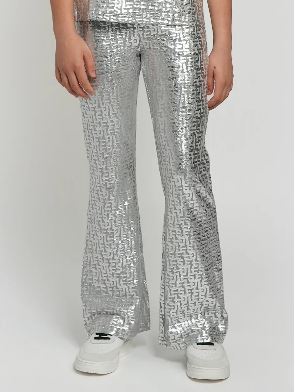 Diesel Girls Pendyx Branded Trousers in Silver Trousers Cargo Utility