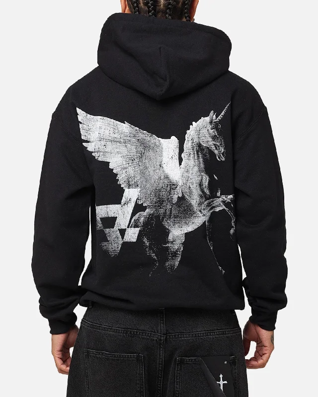 The Anti Order Pegasus Lost Hoodie Black Hoodie with Gradient Ombre Colorful