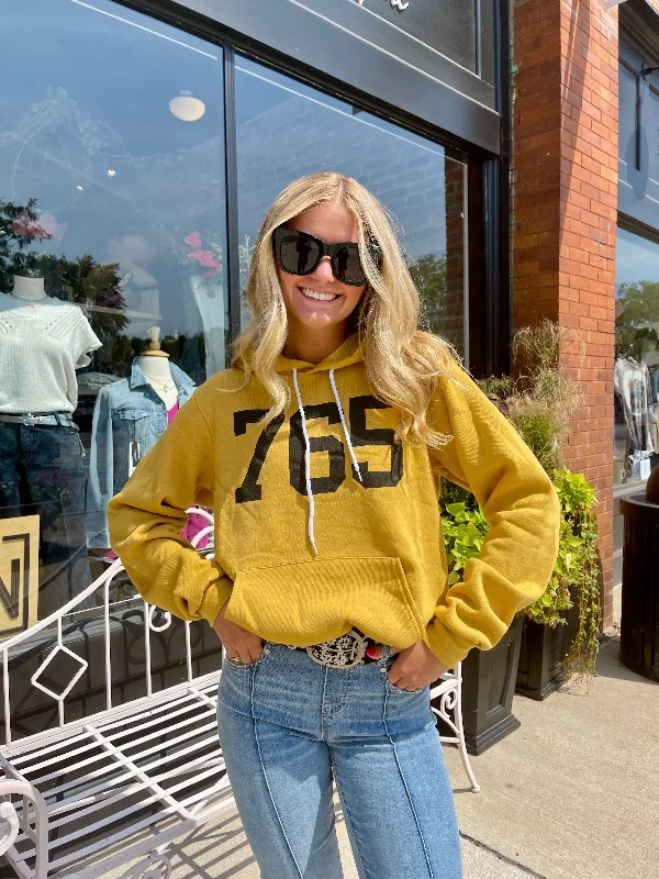 765 on Gold Fleece Hoodies Hoodie with Zipper Versatile Modern