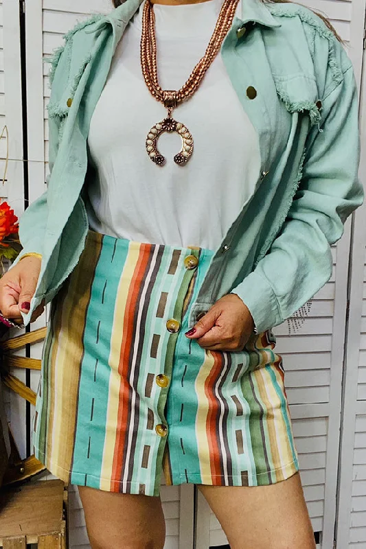 DLH13629 Light green denim jacket w/rhinestone fringe Anorak Shell Jacket Lightweight Jacket