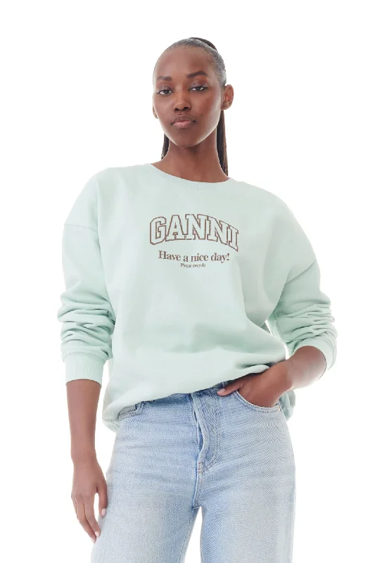 Ganni - Isoli Ganni Oversized Sweatshirt Hoodie with Hem Fringe Bohemian Relaxed