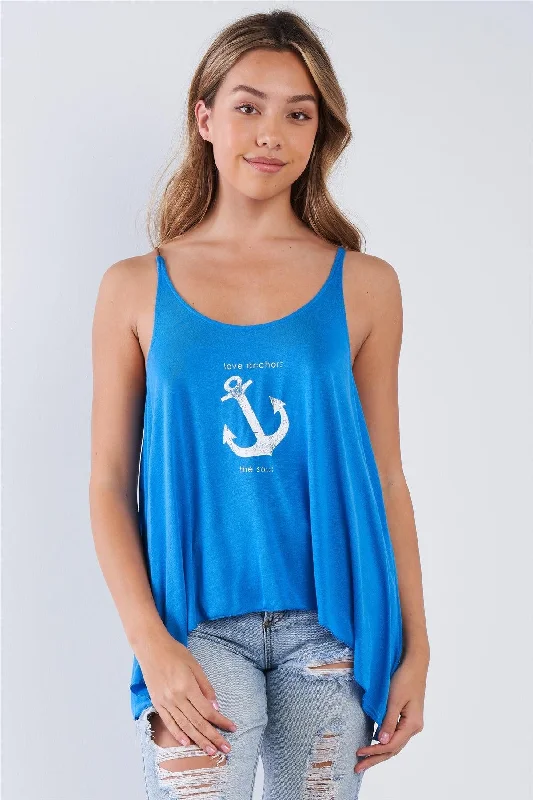 Sleeveless "Love Anchor, The Soul" Tank Top crossback tank top