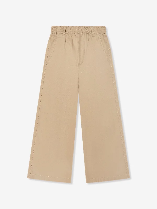 MM6 Maison Margiela Kids Culotte Trousers in Beige Trousers Capri Summer