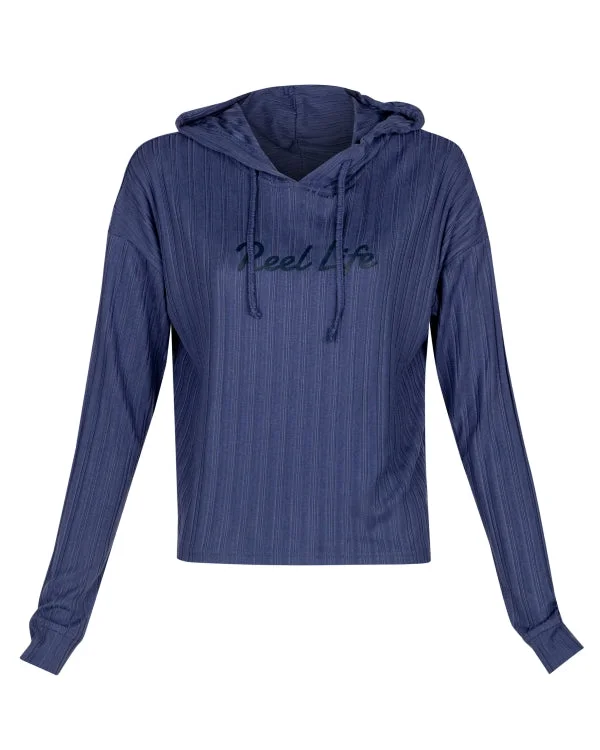 Marley Rib Hoodie Hoodie with Applique Textured Unique