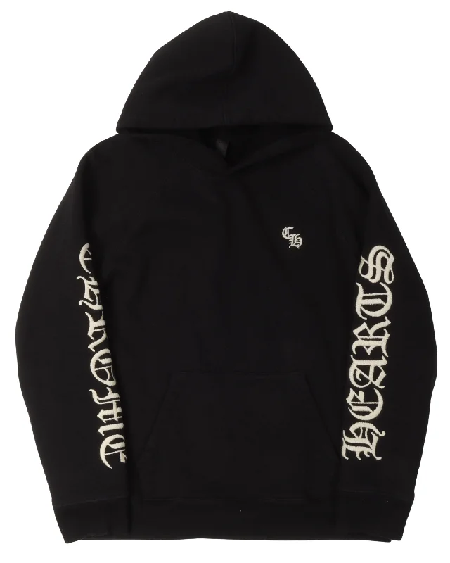 Embroidered Logo Hoodie Hoodie with Velcro Closure Adjustable Secure