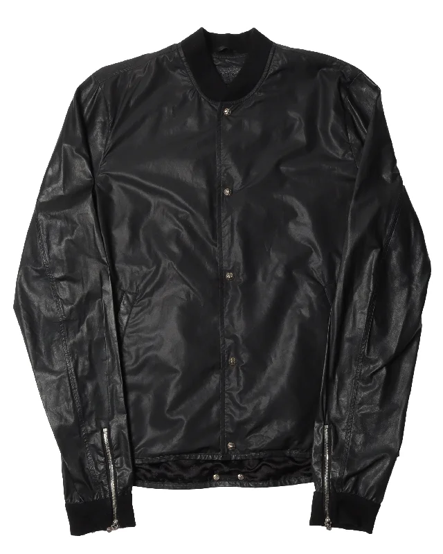 Coach Jacket Denim Fabric Leather Fabric Suede Fabric