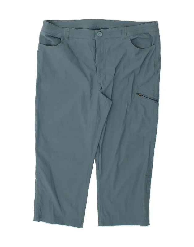 EDDIE BAUER Womens Straight Capri Trousers US 12 Large W36 L21 Grey Nylon Trousers sophisticated sleek EDDIE BAUER Womens Straight Capri Trousers US 12 Large W36 L21 Grey Nylon Trousers sophisticated sleek