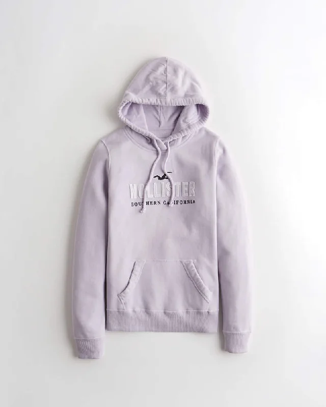 Hollister Applique Logo Hoodie Hoodie with Drop Shoulder Relaxed Streetwear