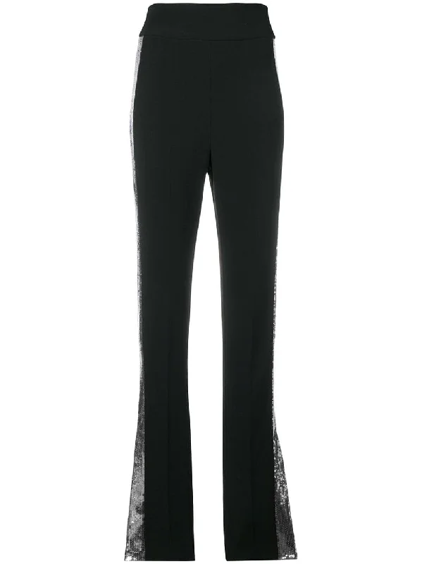 contrast sequin side trousers Trousers luxurious high-end