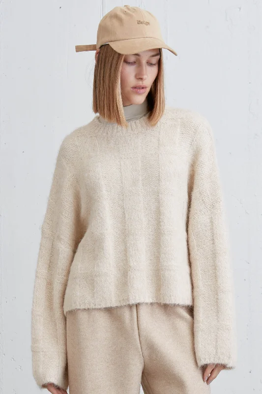 FUZZY RIBBED SWEATER Knit Fabric Woven Fabric Fleece Fabric