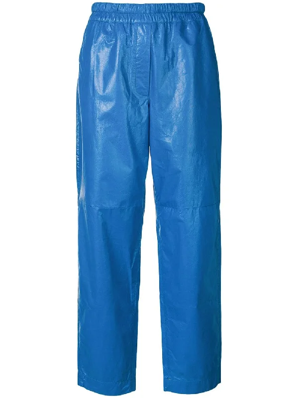 cropped cracked effect trousers Trousers Designer Luxury