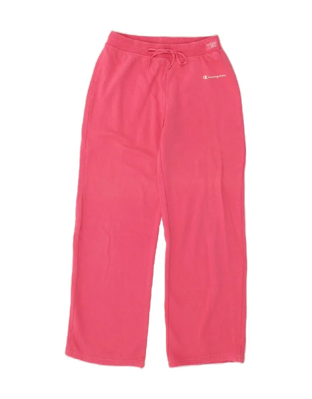 CHAMPION Womens Tracksuit Trousers UK 6 XS  Pink Trousers Flared Retro