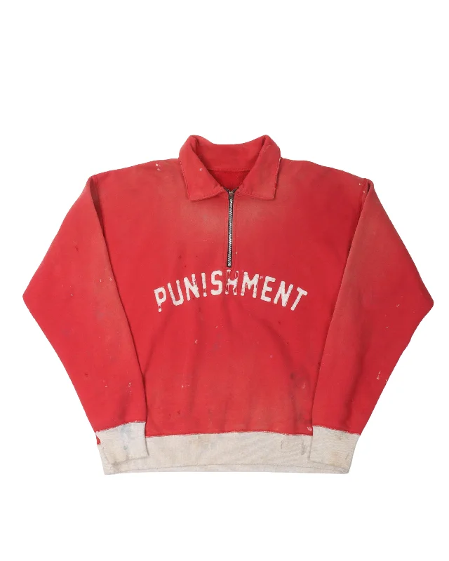 Punishment Half-Zip Sweatshirt Hoodie with Crew Neck Simple Timeless