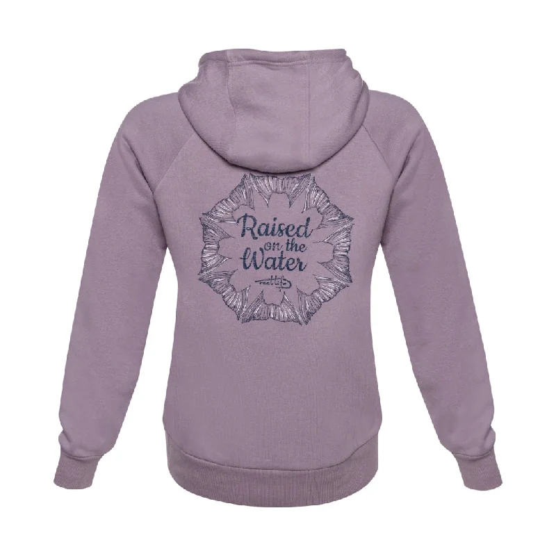Fleece Hoodie "Fishtail Flower" Hoodie with Sequins Glamorous Eye-catching