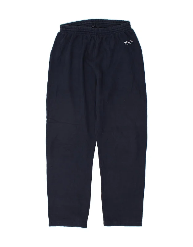 CHAMPION Womens Tracksuit Trousers UK 18 XL Navy Blue Cotton Trousers sophisticated sleek