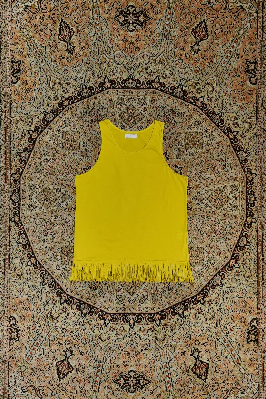 HEM FRINGE TANK TOP (LIME) flowy tank top