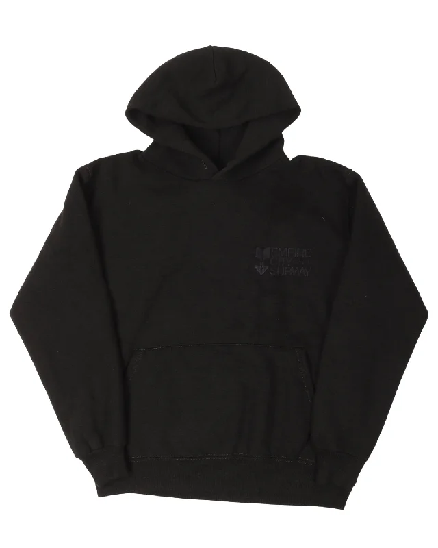 Overdyed Empire City Subway Russell Hoodie Hoodie with Sequins Glamorous Eye-catching