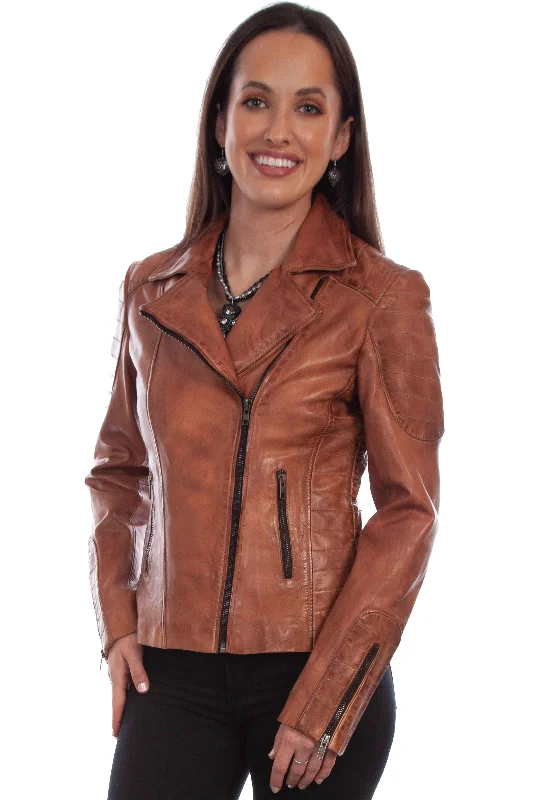 Scully Womens Brown Leather Sanded Jacket M Jersey Jacket Tulle Jacket Batik Jacket